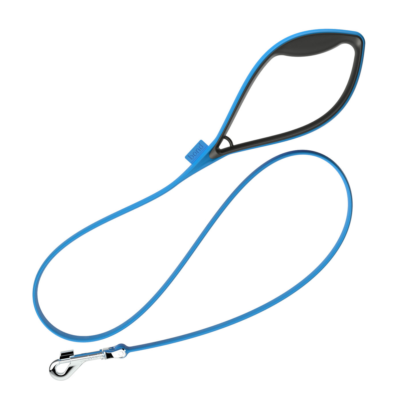 Bleu dog leash with black handle