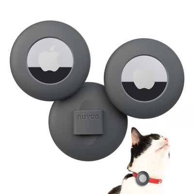 Pochette en silicone pour AirTag NUVUQ - Paquet de 3 unités