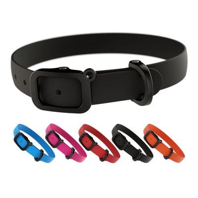 5 Nuvuq dog collars Blue, Pink, Red, Black, Orange