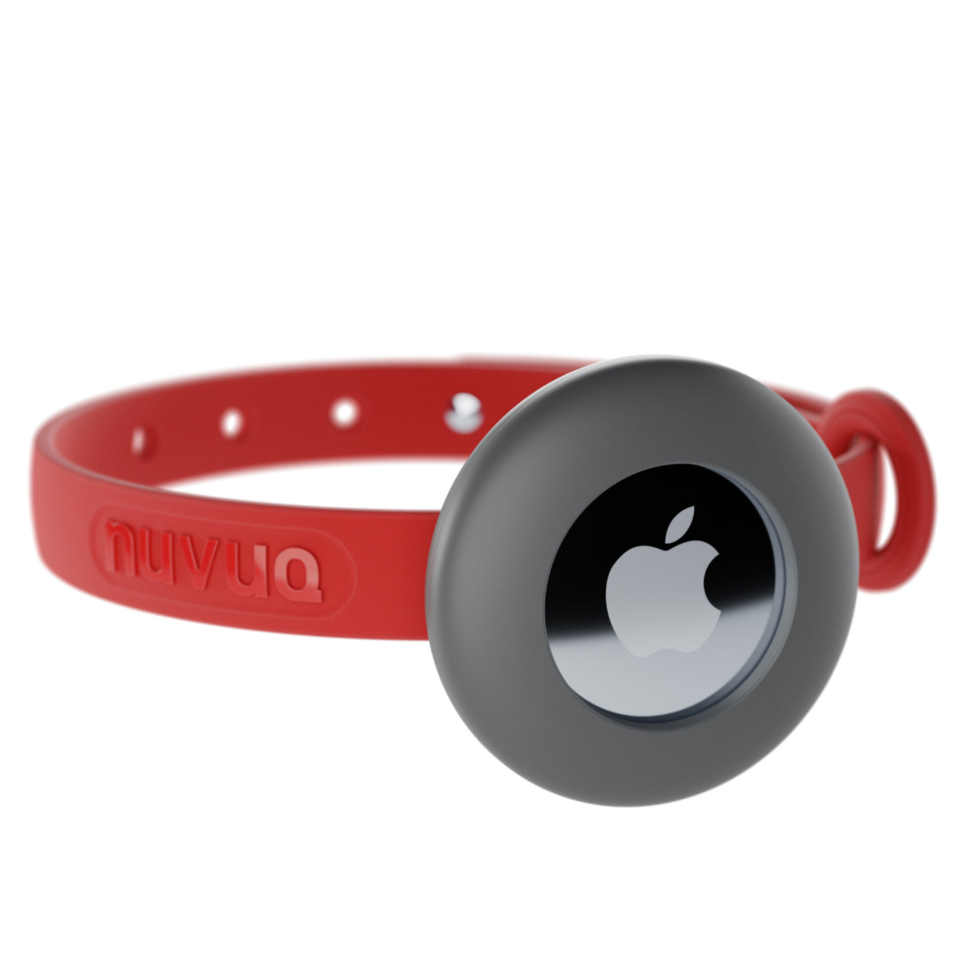 Nuvuq Red Collar with AirTag Holder