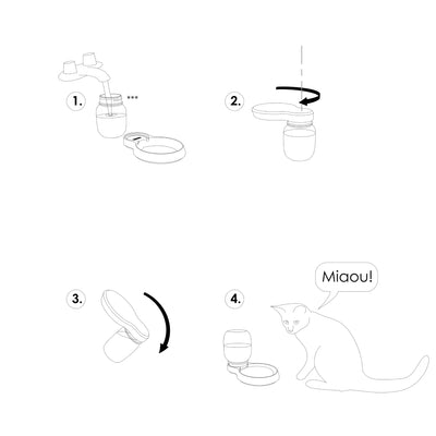 NUVUQ Lab - Mason Jar Water Dispenser for Cats and Small dogs