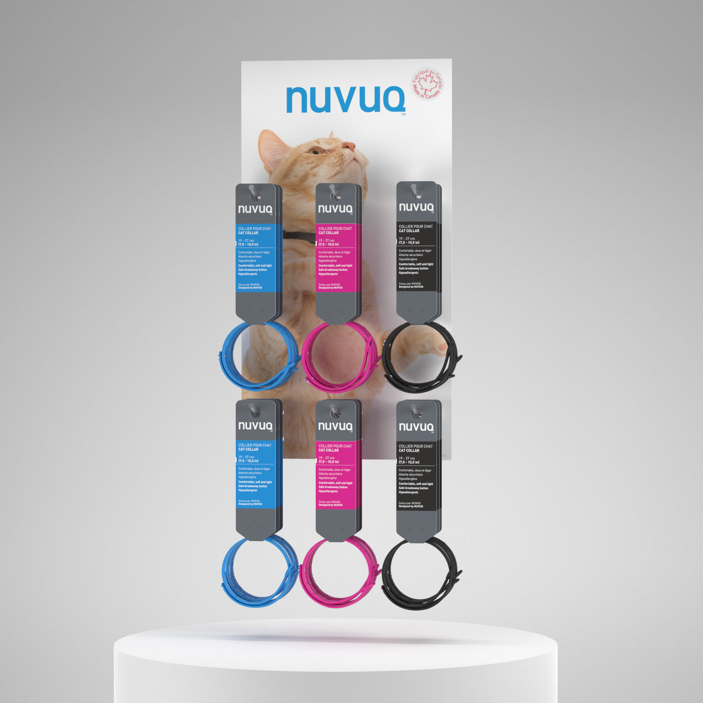 NUVUQ - Cat Collar Starter Kit - Blue/Pink/Black