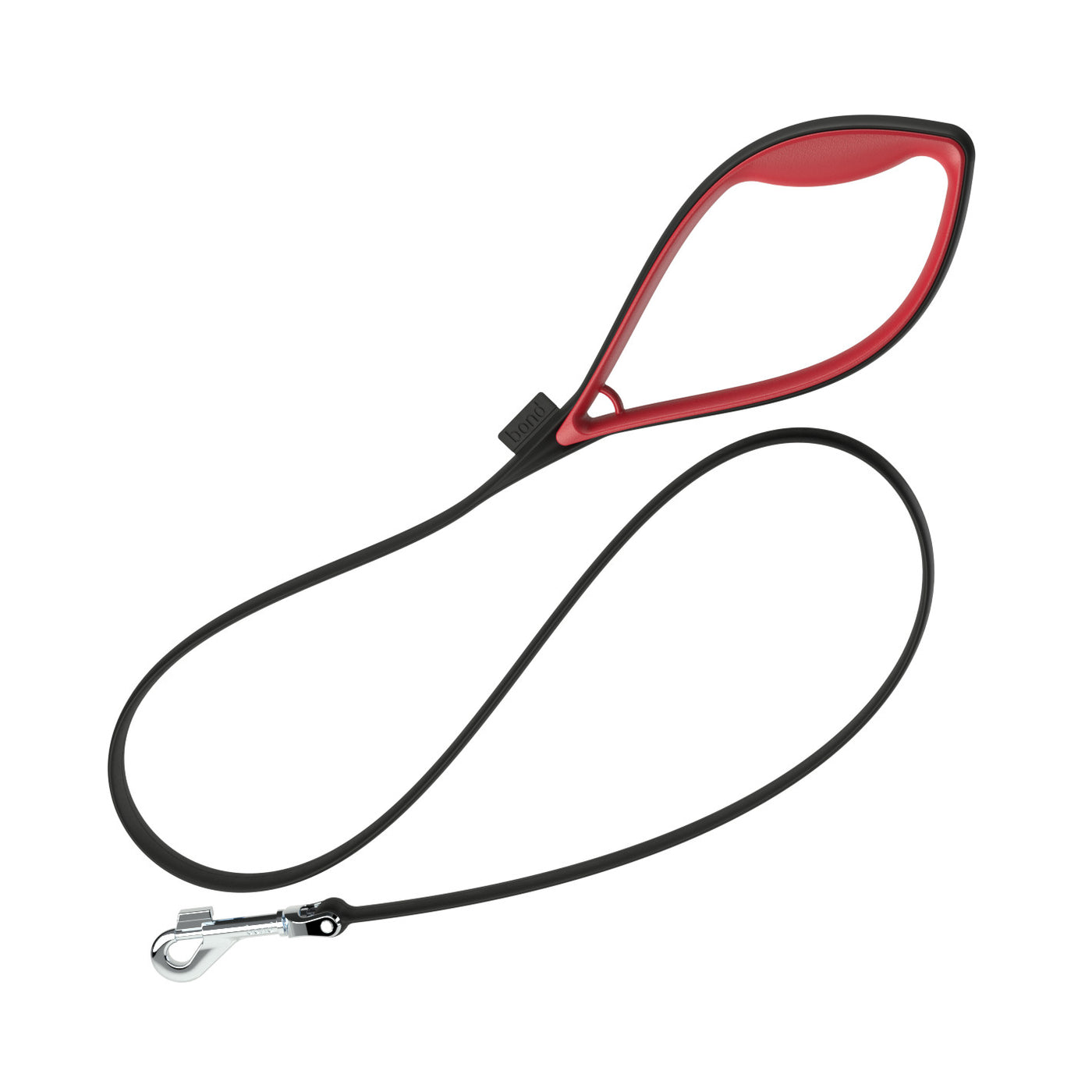Black leash with red grip