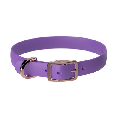 BOND - Waterproof Dog Collar - Grape Purple / Rose Gold Edition