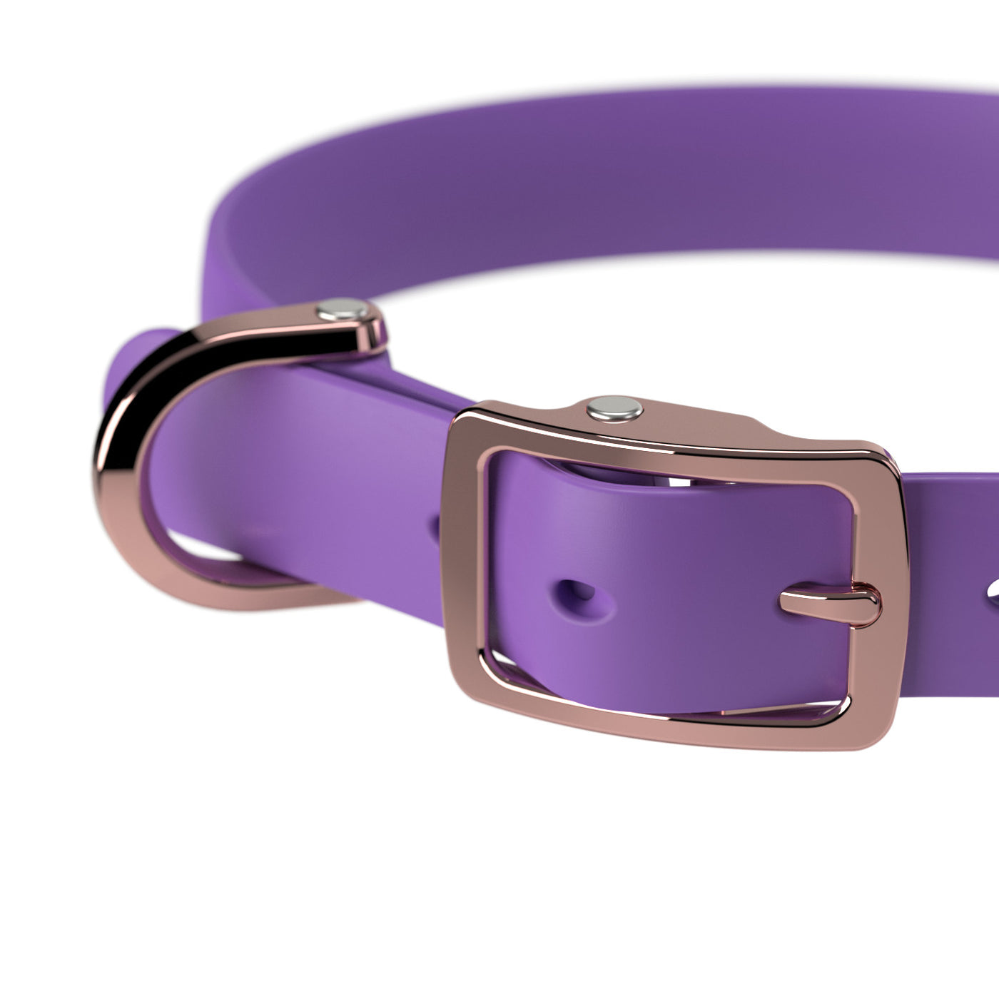 BOND - Waterproof Dog Collar - Grape Purple / Rose Gold Edition